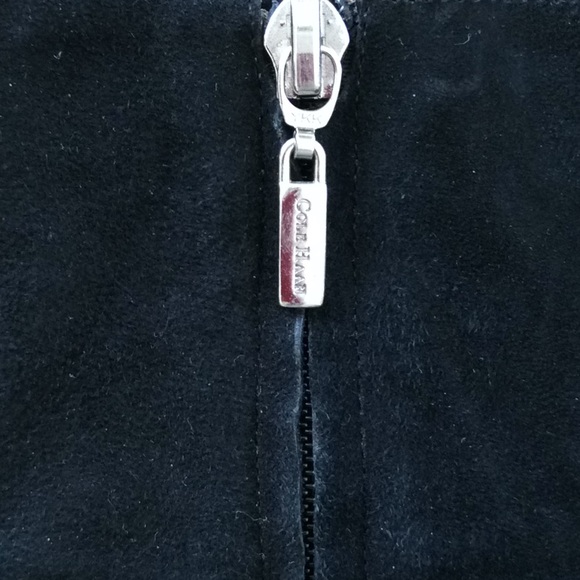 Vintage Black Suede Wedge Boot Cole Haan 8.5 - Picture 3 of 7